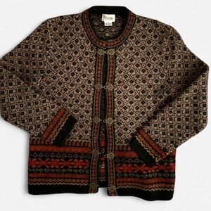 Cambridge Dry Goods Multicolor Patterned Cardigan